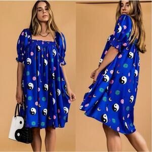 Dressed in LALA Blue Yin Yang Dress